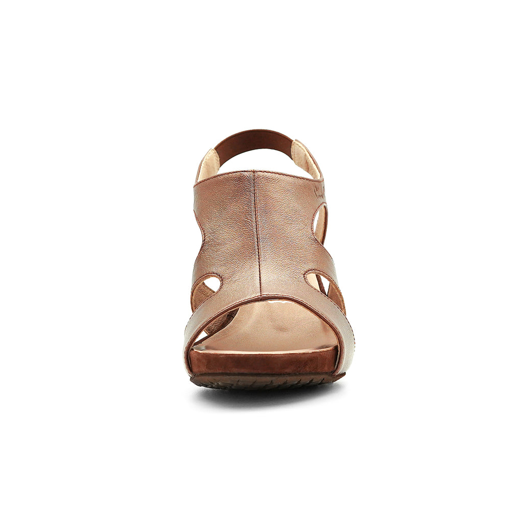 Pierre Cardin အမျိုးသမီး ဒေါက်မြင့်ဖိနပ်၊ နူးညံ့ပြီး သက်တောင့်သက်သာရှိသော သားရေစစ်စစ်၊ ကြေး-ရွှေရောင်၊ မော်ဒယ် 21SS256 
