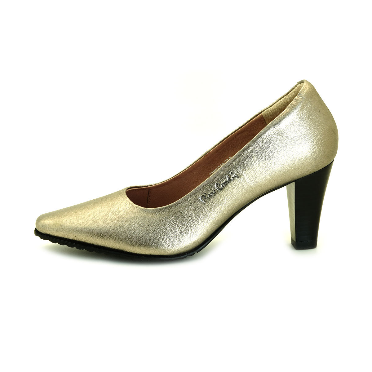 Pierre Cardin အမျိုးသမီး ဒေါက်မြင့်ဖိနပ် Pumps၊ နူးညံ့ပြီး သက်တောင့်သက်သာရှိသော၊ စစ်မှန်သောသားရေ၊ ကြေးရွှေရောင်၊ အရွယ်အစား 23WD314