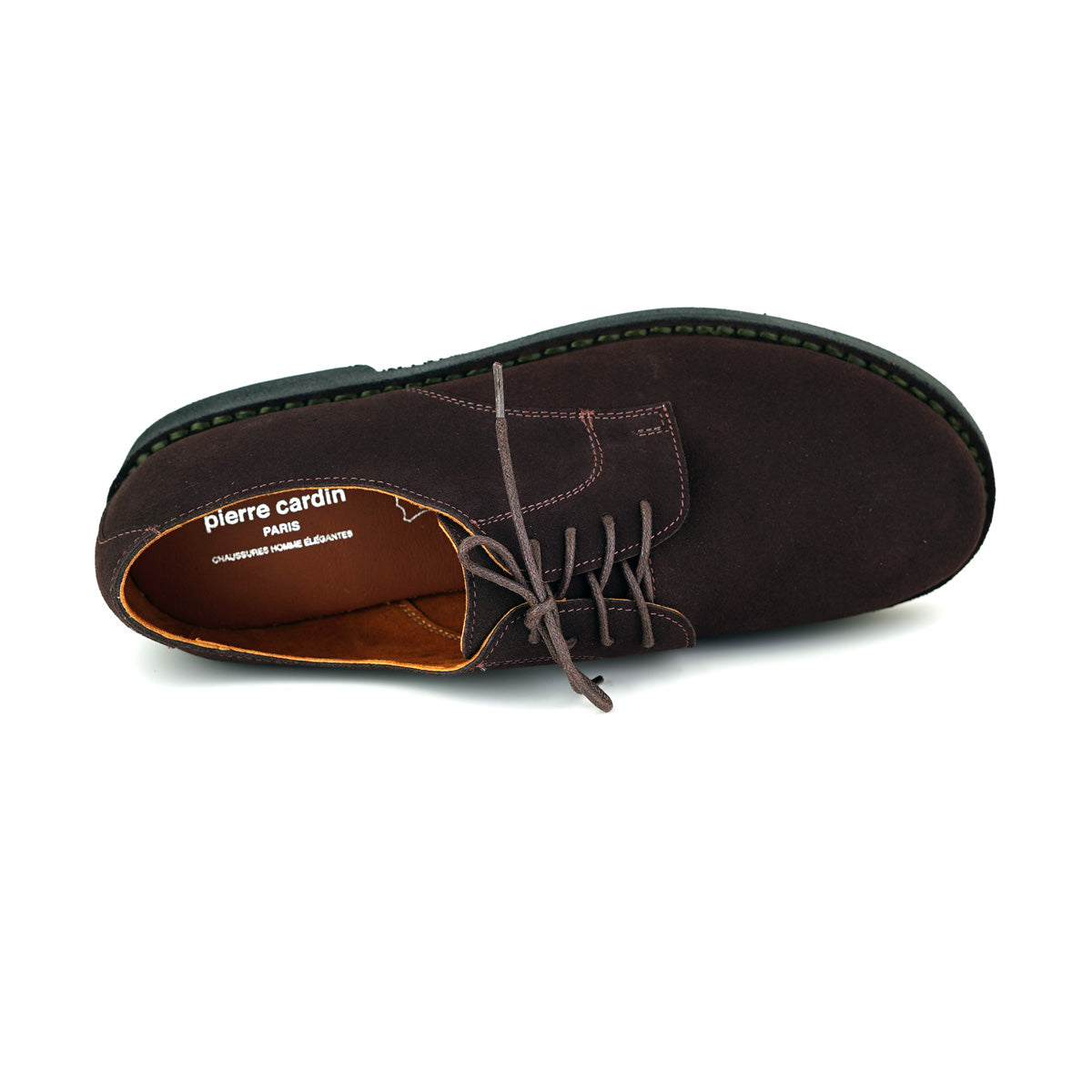 84JC168 Pierre Cardin ဖိနပ်၊ အလုပ်ဖိနပ်၊ Pierre Cardin၊ အမျိုးသားဖိနပ်၊ သားရေစစ်စစ်၊ အညိုဖျော့ဖျော့ 